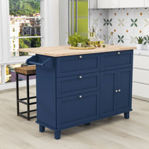 Kitchen cart 2025 with seating